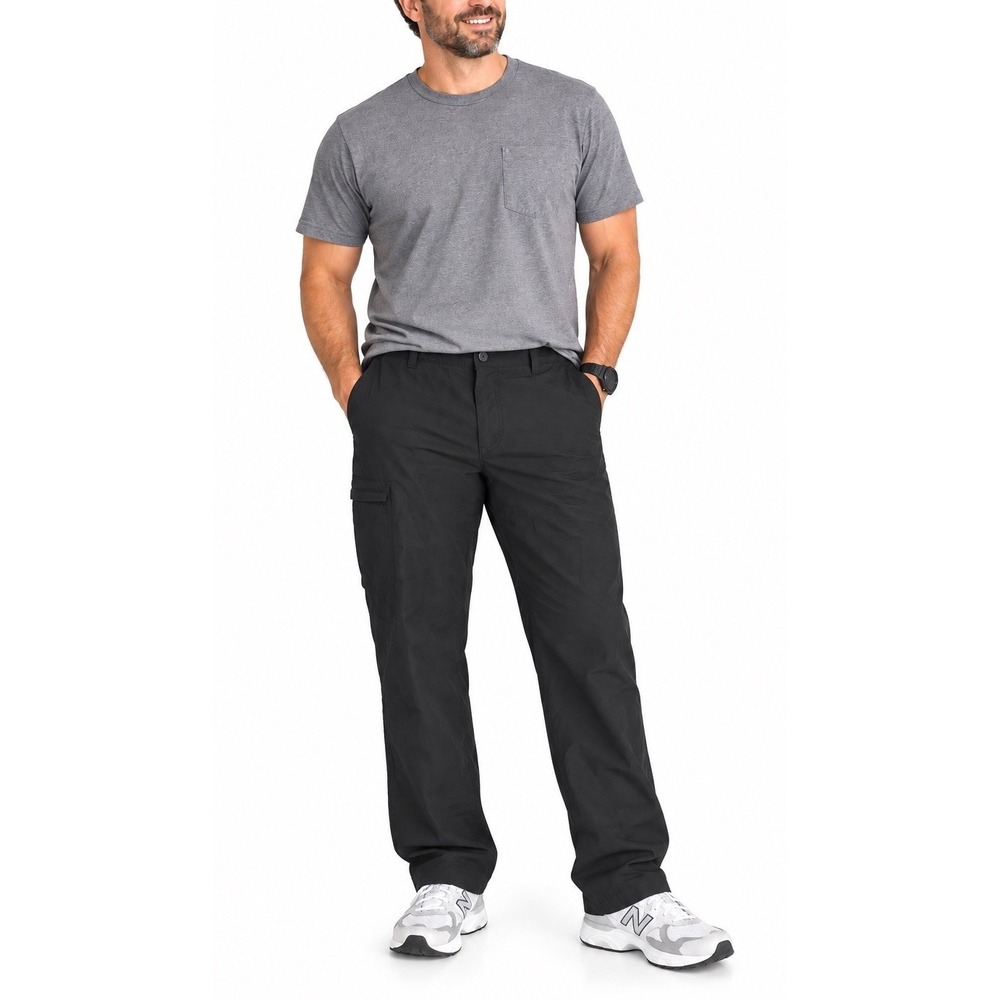 UB Tech Men's Performance Pants 38x30 Black Nylon Spandex Stretch Travel Hiking